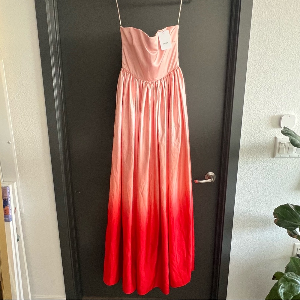 Sau Lee Teigen Gown in Blush Red Ombre size US 6 NEW! New with tags! - Picture 4 of 13
